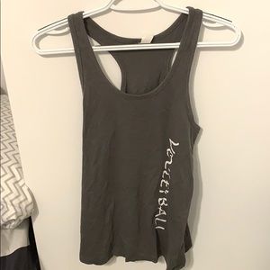 Dark gray volleyball tank
